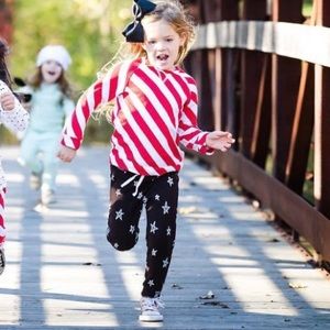 NWT Softsie Kids Star Print Organic Joggers Sweatpants Loungewear Black Size 6